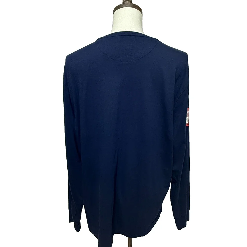 Polo Ralph Lauren T Shirt Mens XL Blue Red Team USA 24 Long Sleeve Graphic Print